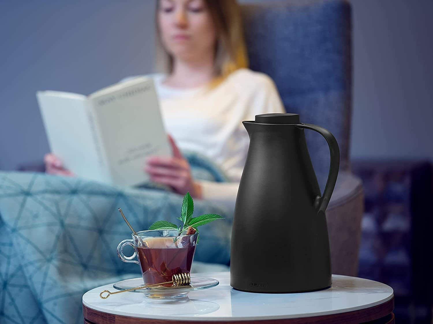 LEIFHEIT Harmonic 1L Isolierkanne, 24h heiß, BPA-frei.