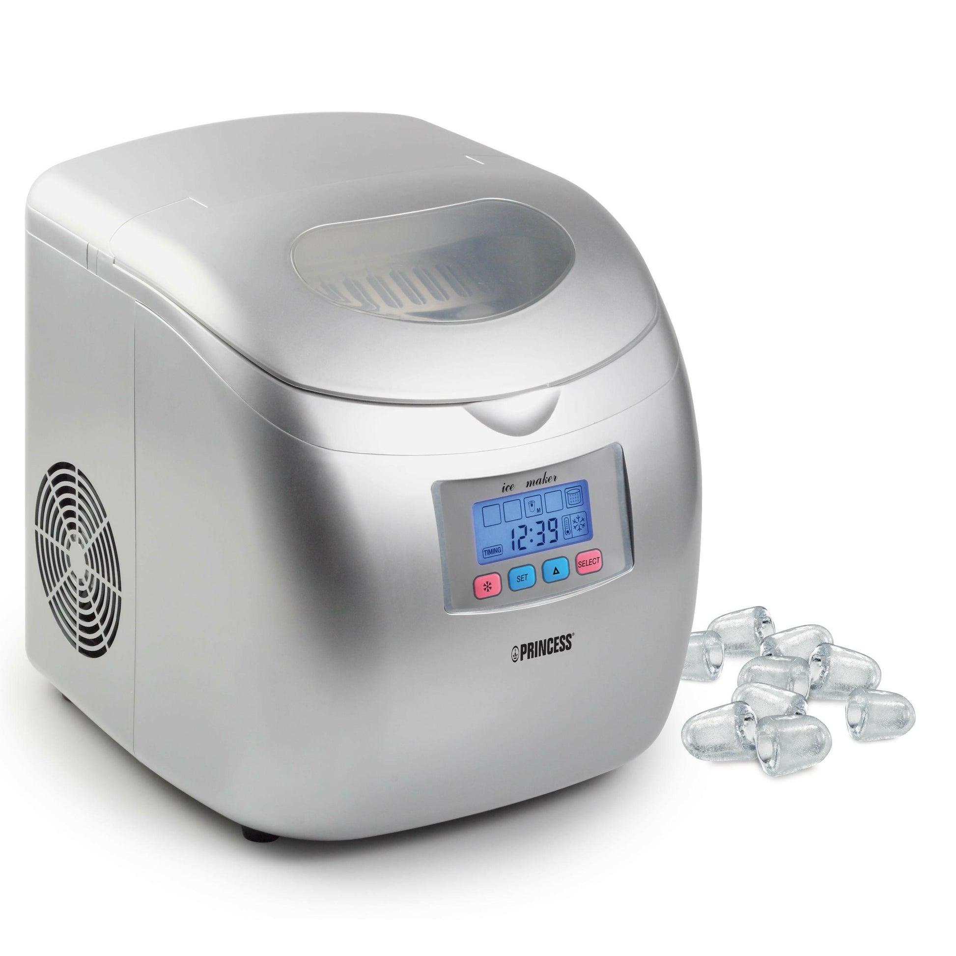 Princess Eiswürfelbereiter 283069, 3 Größen, LCD, 120W.