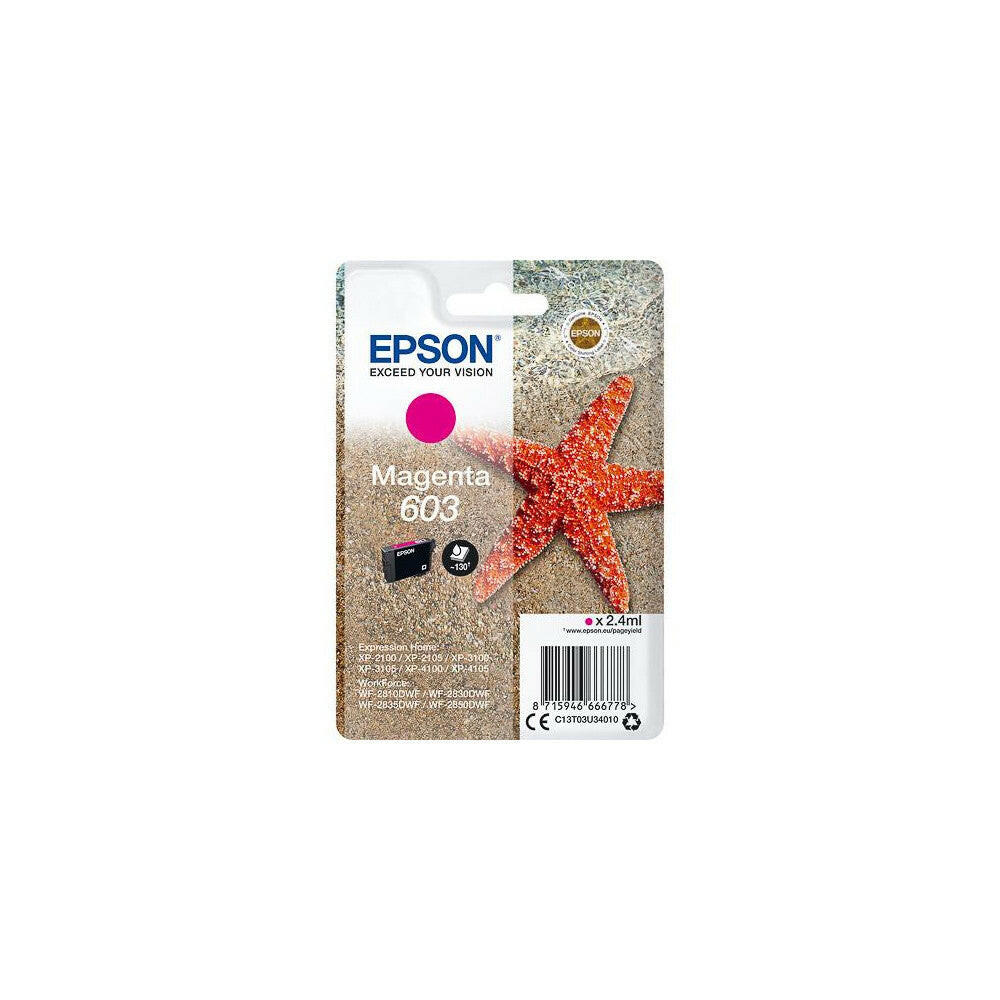 Epson C13T03U34010 Tinte Magenta 603 - Original 130 Seiten.