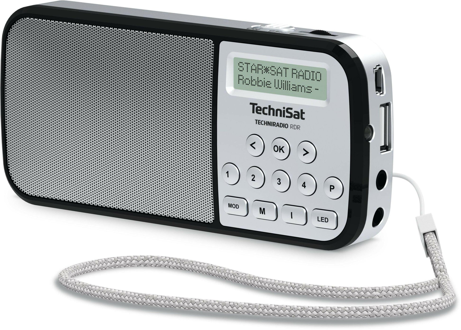 TechniSat Techniradio RDR – portables DAB+/UKW Radio silber.