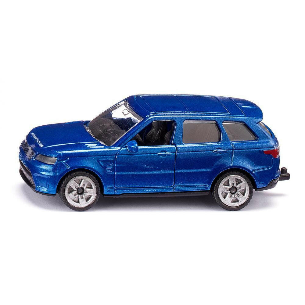 Siku Range Rover 1521 Modellauto Blau mit Anhängerkupplung.