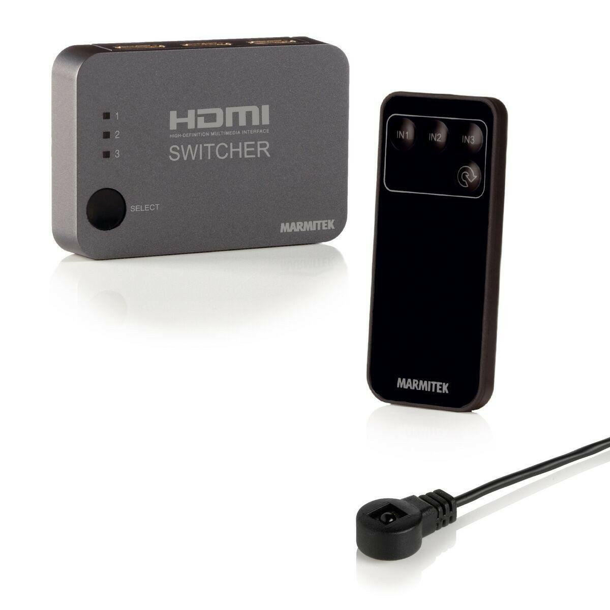 Marmitek Connect 310 UHD HDMI Switch 4K 60Hz 3in1 Schwarz.