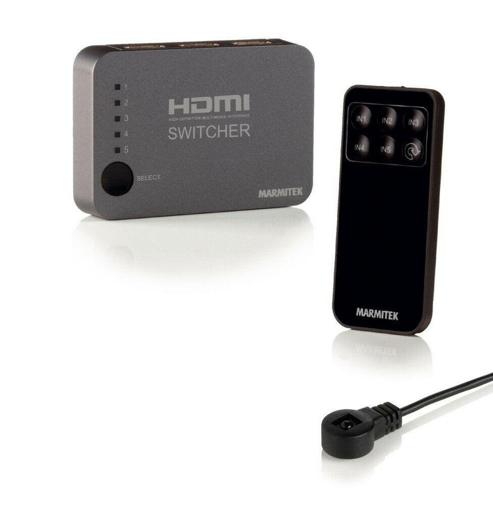 Marmitek Connect 350 UHD HDMI Switch 4K, 5 in 1, HDCP 2.2.