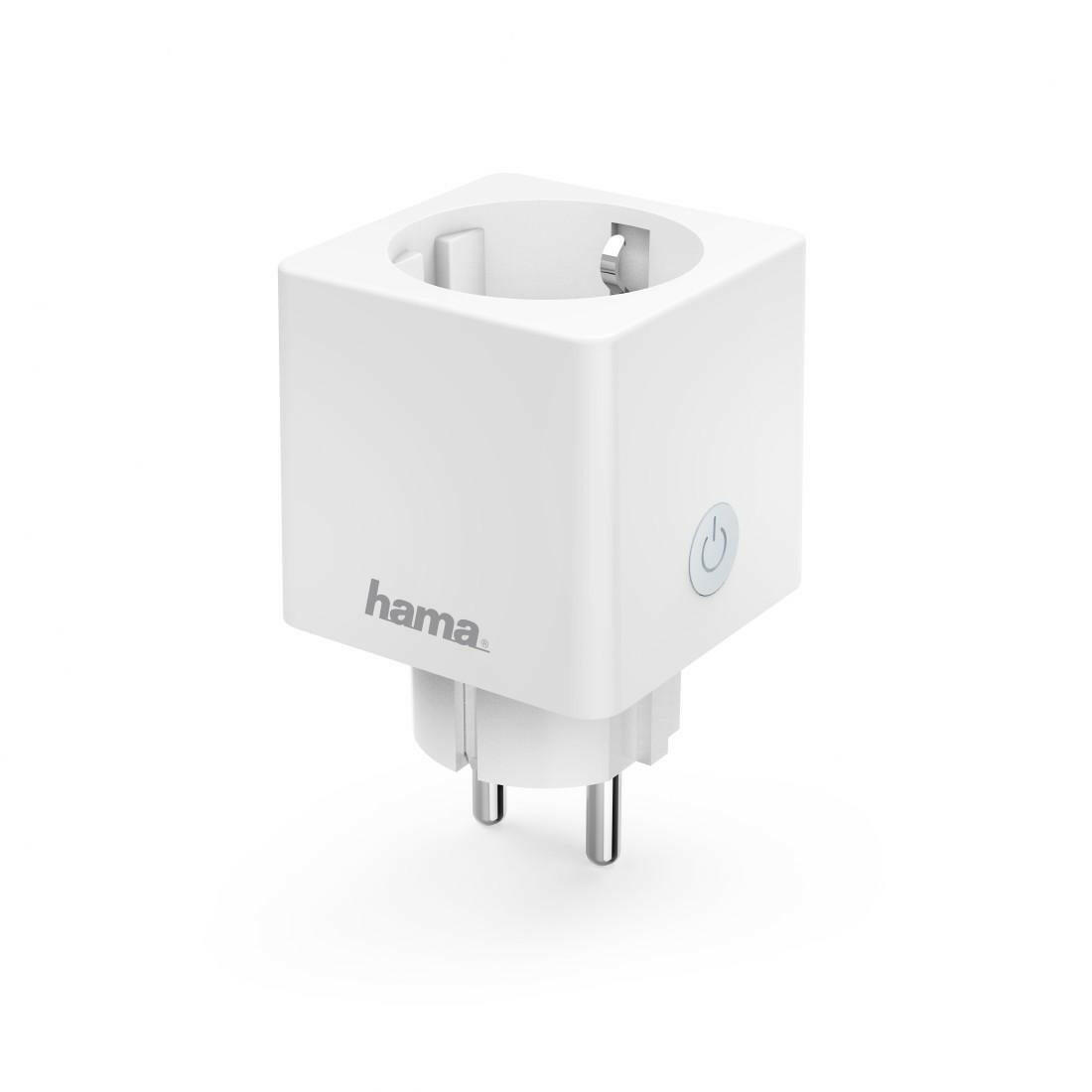 Hama WLAN-Steckdose Mini, 3680W, Smart Home, sprachgesteuert.