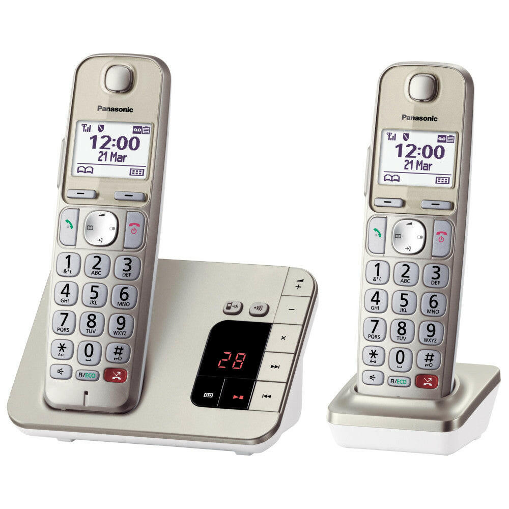 Panasonic KX-TGE262GN Schnurlostelefon mit Anrufbeantworter.