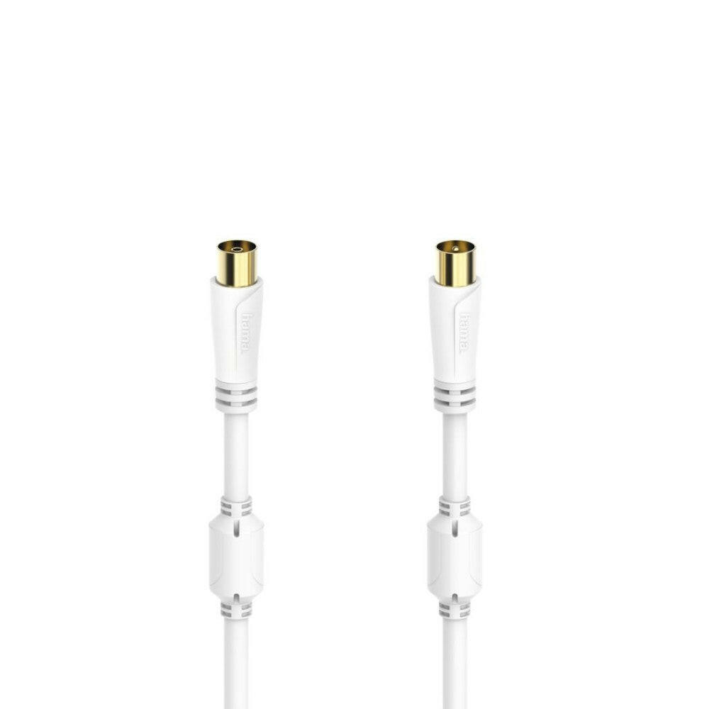 Hama Antennen-Kabel 3,0 m vergoldet Koax 100 dB für TV.