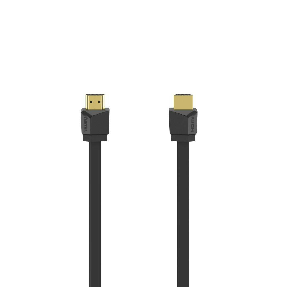 Hama HDMI-Kabel 4K, High Speed, 1,5m, flach, Ethernet.