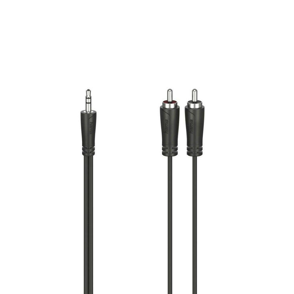 Hama 3,5mm Audiokabel 2x Cinch, Stereo, 3,0m, schwarz.