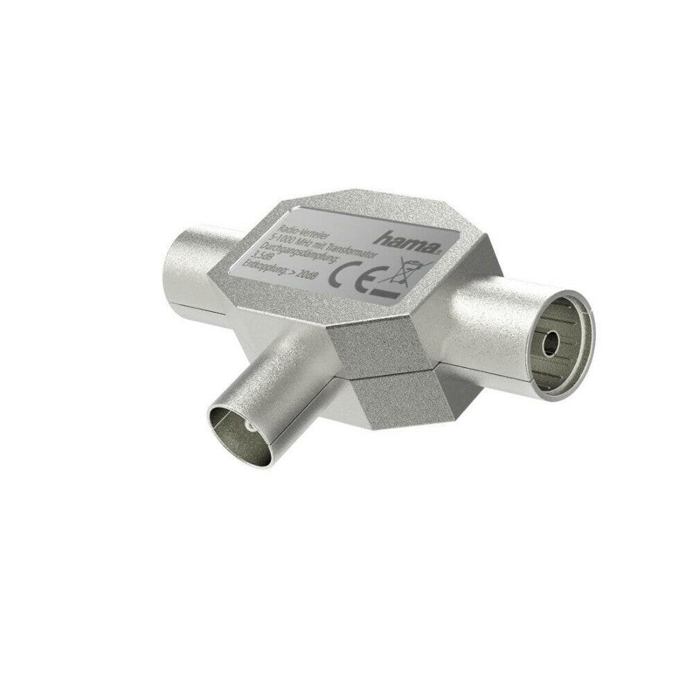 Hama Antennenverteiler 2x Koaxial, Metallgehäuse, 1000MHz.