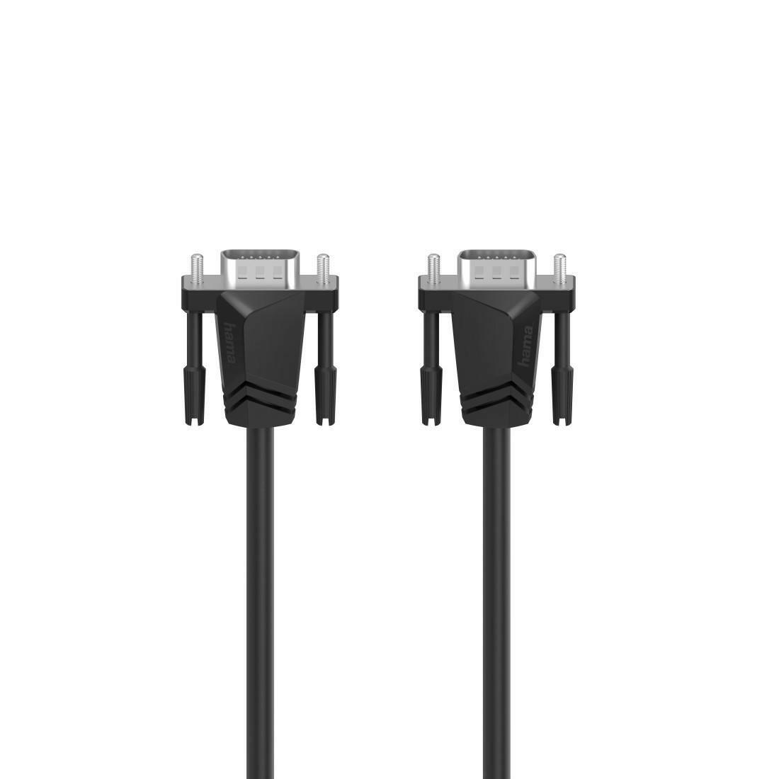 Hama VGA-Kabel 3m Full-HD 1080p schwarz, 75 Ohm.