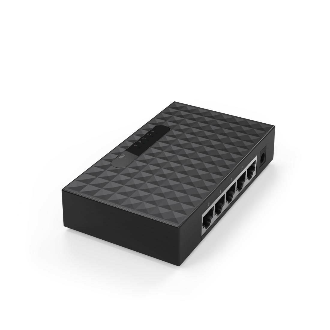 Hama 5-Port Netzwerk-Switch 10/100, Plug-and-Play.