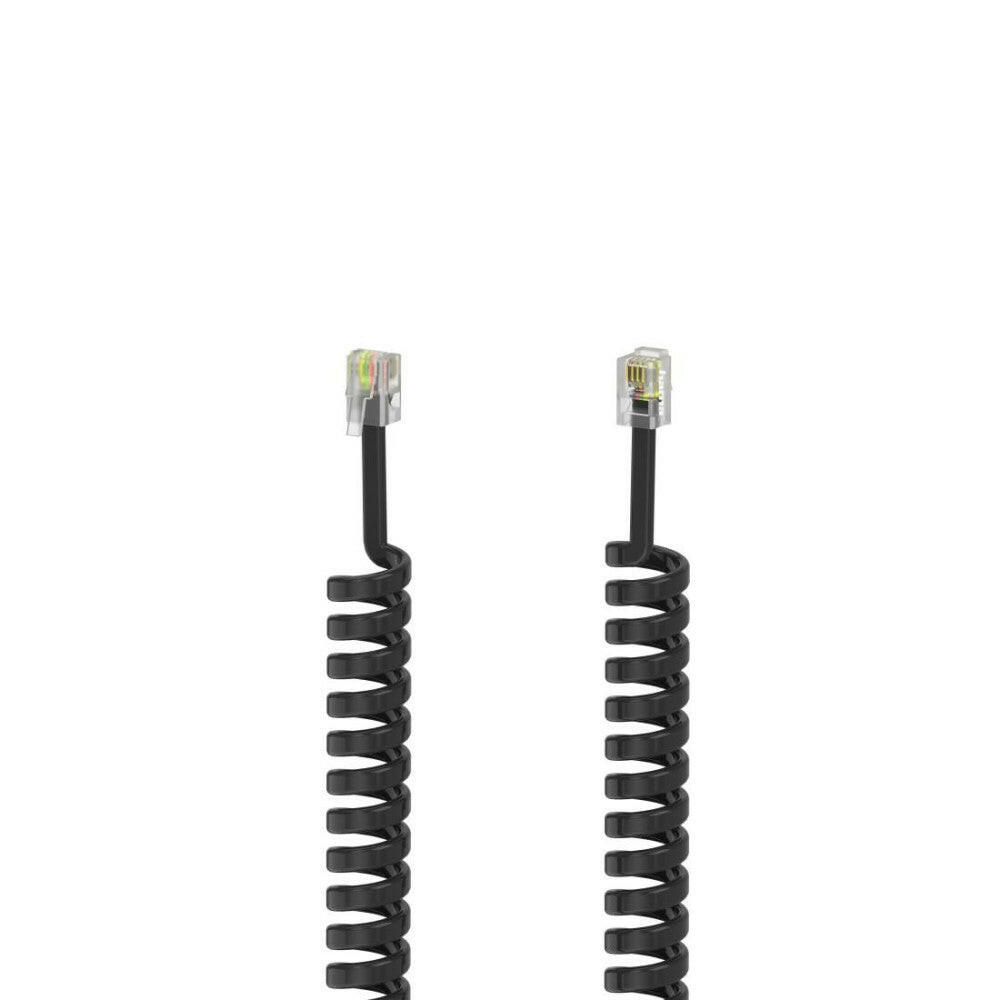 Hama Hörerkabel 1,5m 4p4c Spiralkabel für Telefone.