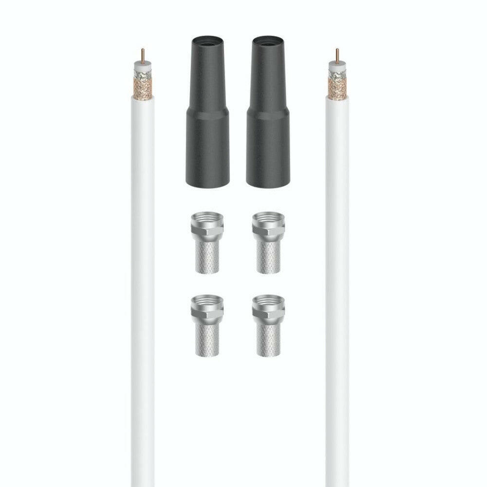 Hama SAT-Anschluss-Kit 20m, 100dB, 4-fach abgeschirmt.