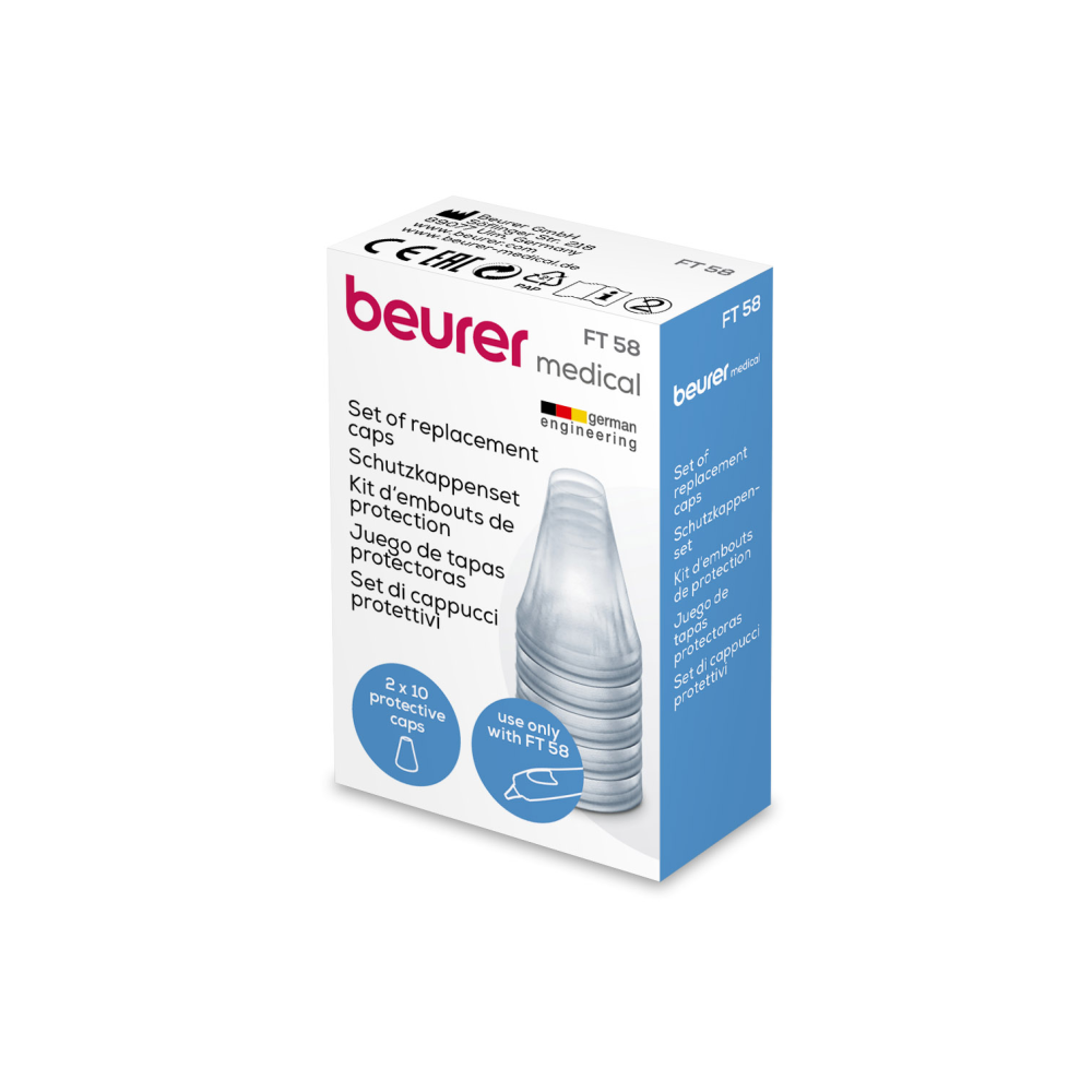 Beurer FT 58 Ersatzschutzkappen Set 20 Stück hygienisch.