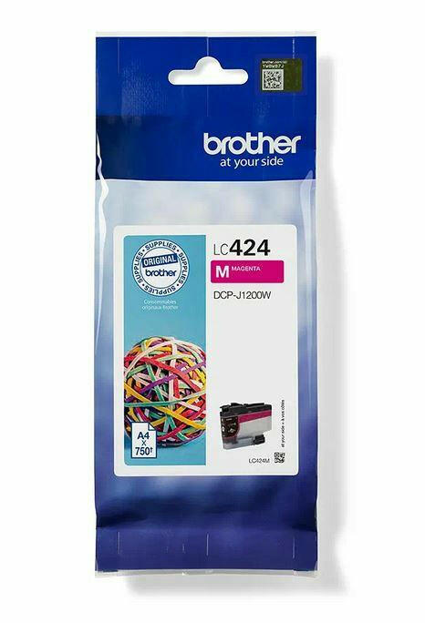 Brother LC-424M Magenta Ink Cartridge - Original - 750 Pages.