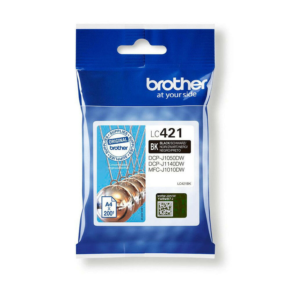 Brother LC421BK Original Druckerpatrone Schwarz - 200 Seiten.