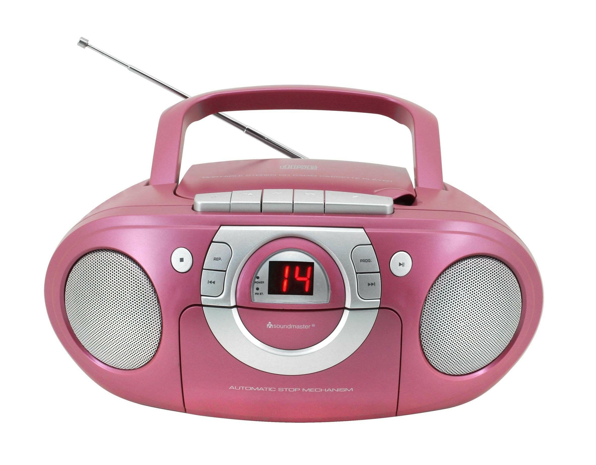 Soundmaster SCD5100PI Kassettenrekorder CD-Player pink.