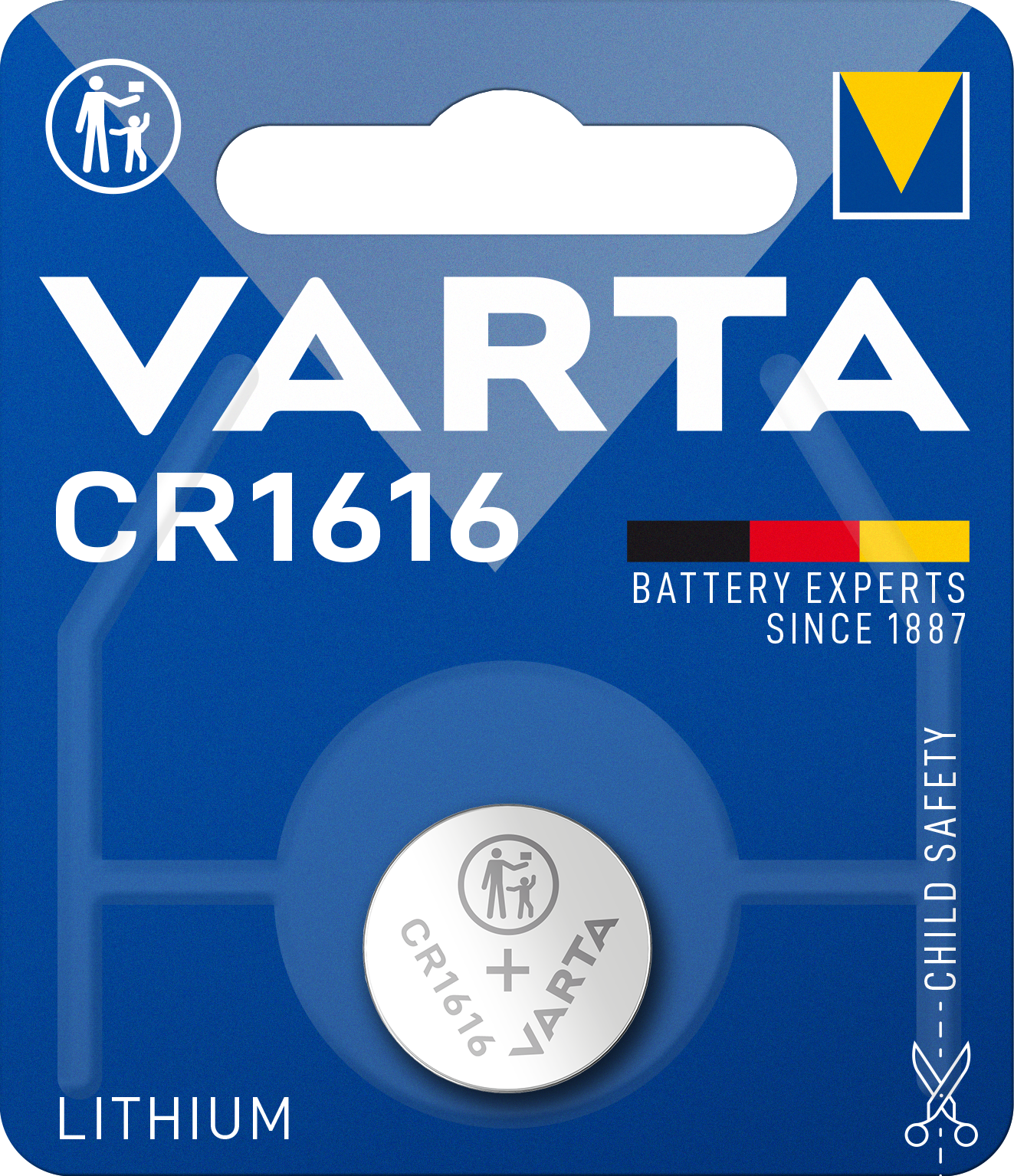 Varta CR1616 Lithium Coin Batterie 3V - Knopfzelle, 1 Stück.