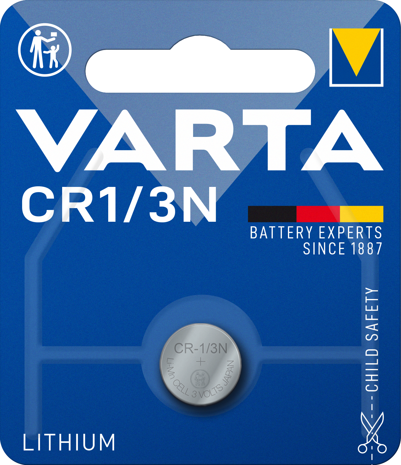 Varta CR1/3N Lithium Knopfzelle 3V - 1er Blister.