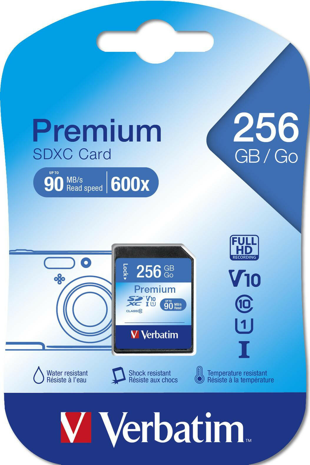 Verbatim 256 GB SDXC Speicherkarte Class 10 UHS-I.