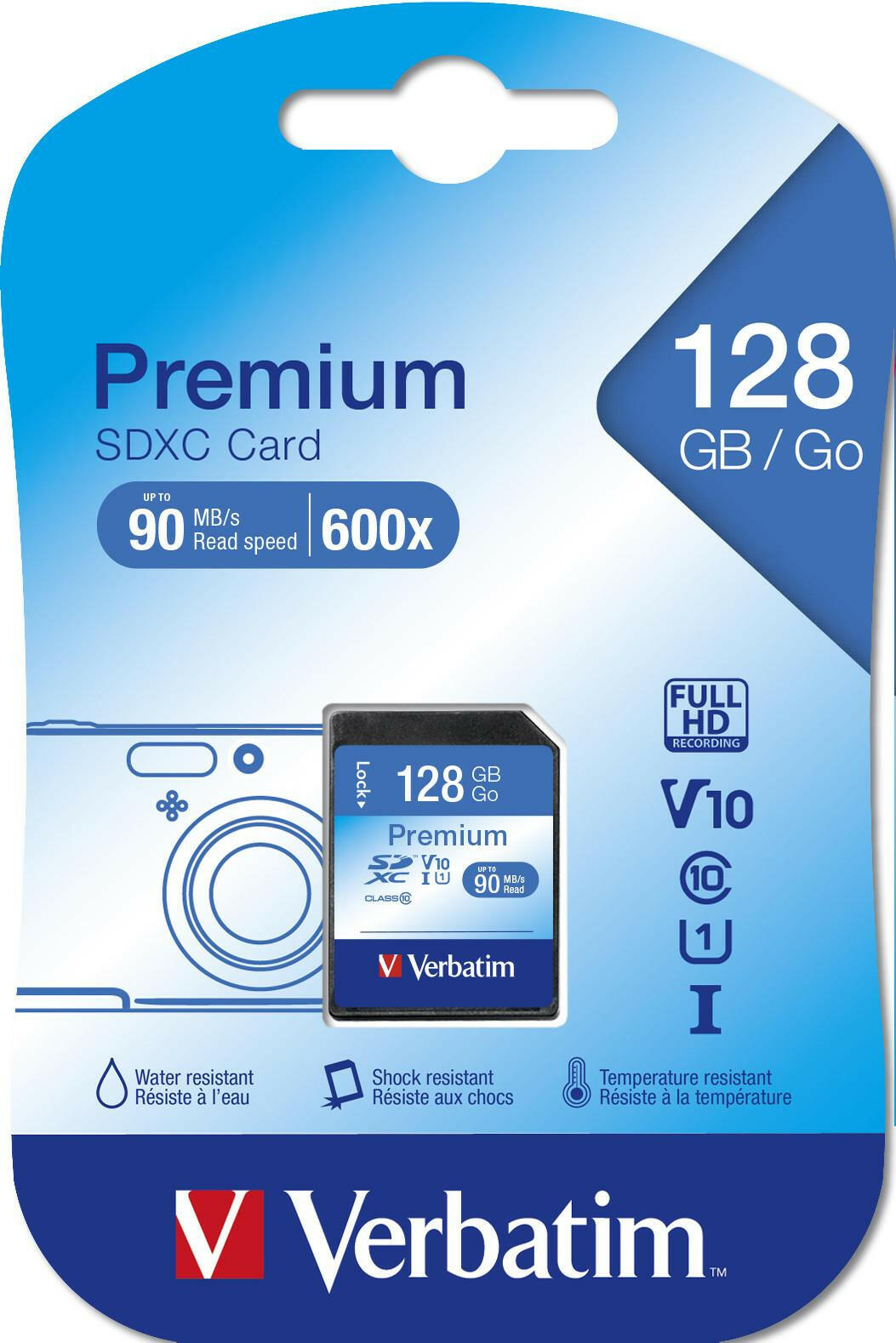 Verbatim Premium 128GB SDXC Class 10 Speicherkarte.