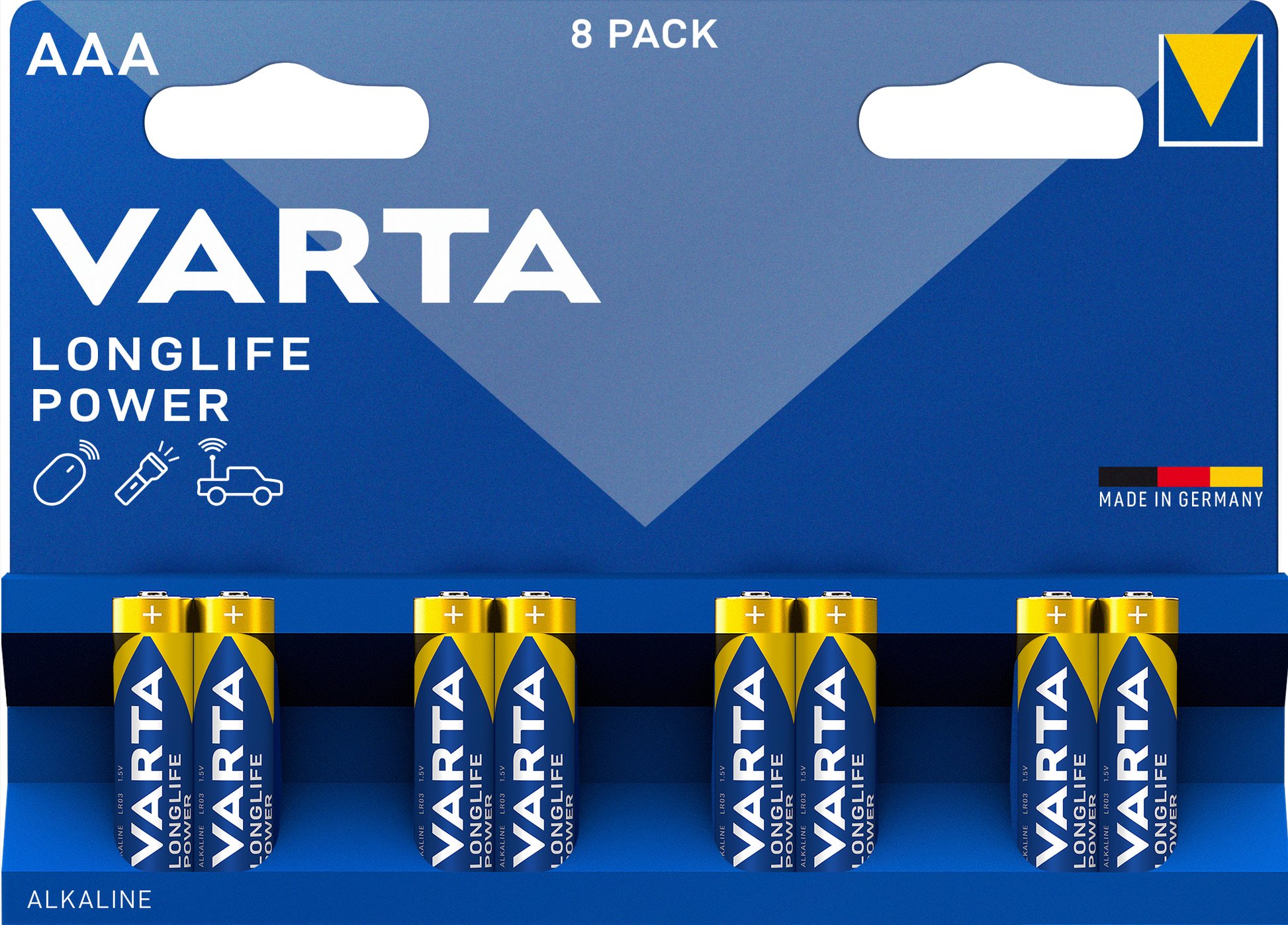 VARTA AAA Batterien 8er Blister Alkaline 1,5V - Made in.
