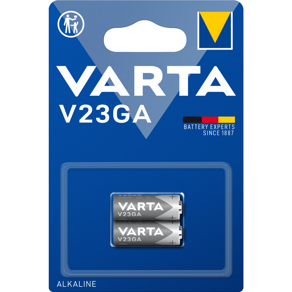 VARTA Alkaline V23GA Batterien 12V 2er Blister für Geräte.