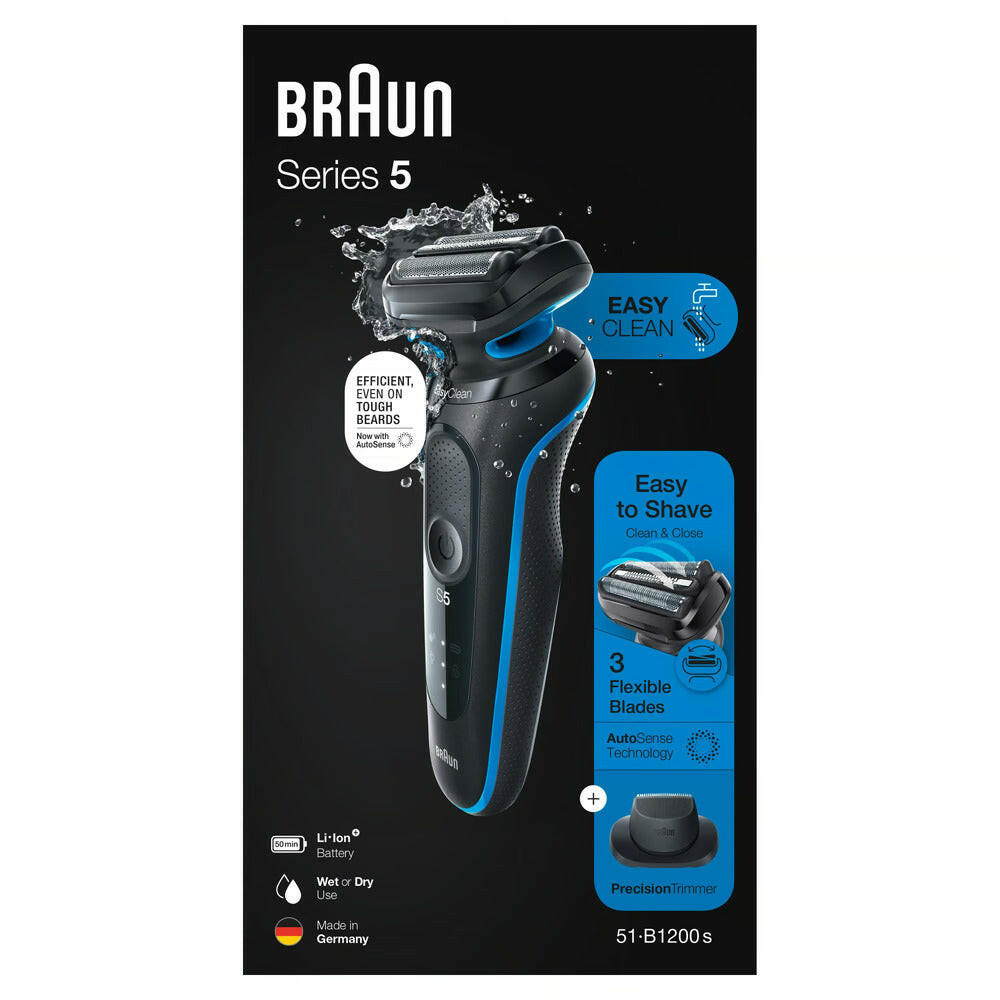 Braun Series 5 Elektrorasierer 51-B1200S, Wet & Dry, präzise.