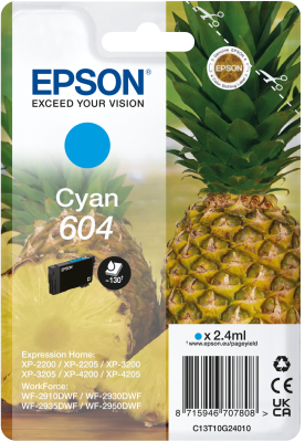 Epson 604 Cyan Original Tintenpatrone - 130 Seiten - XP-2200.