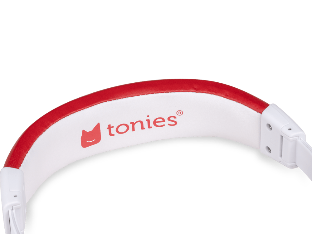 Tonies Lauscher – Faltbare Kinder Kopfhörer, rot, 85 dB.