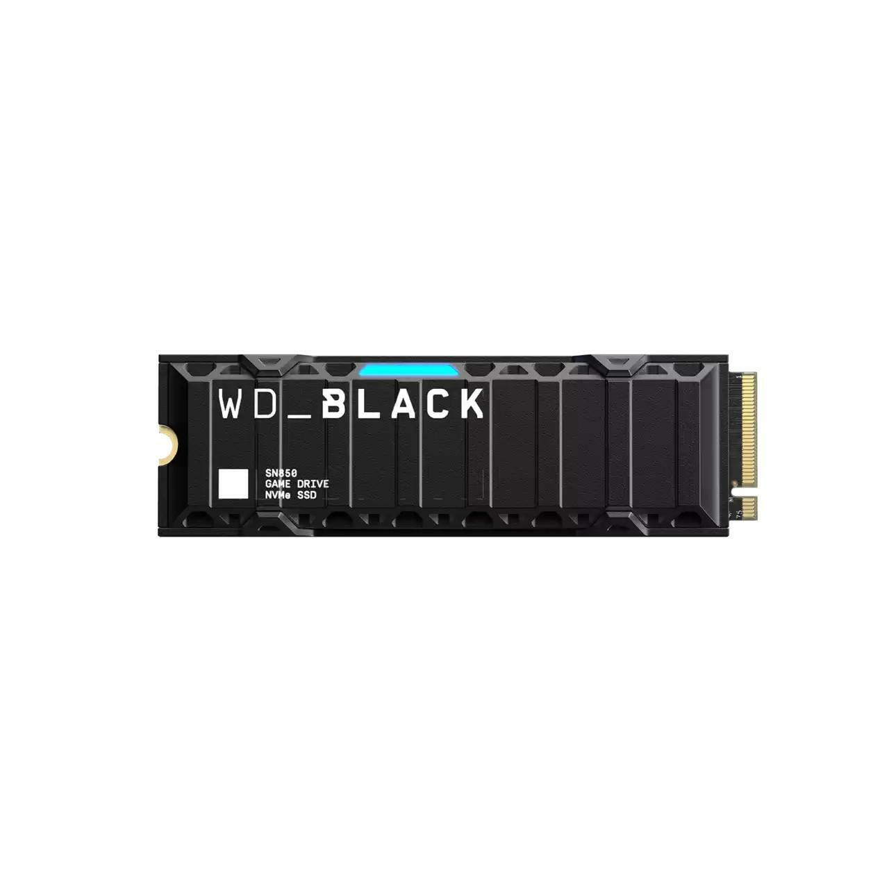 WD_BLACK SN850 1TB NVMe SSD für PS5 mit Kühlkörper.