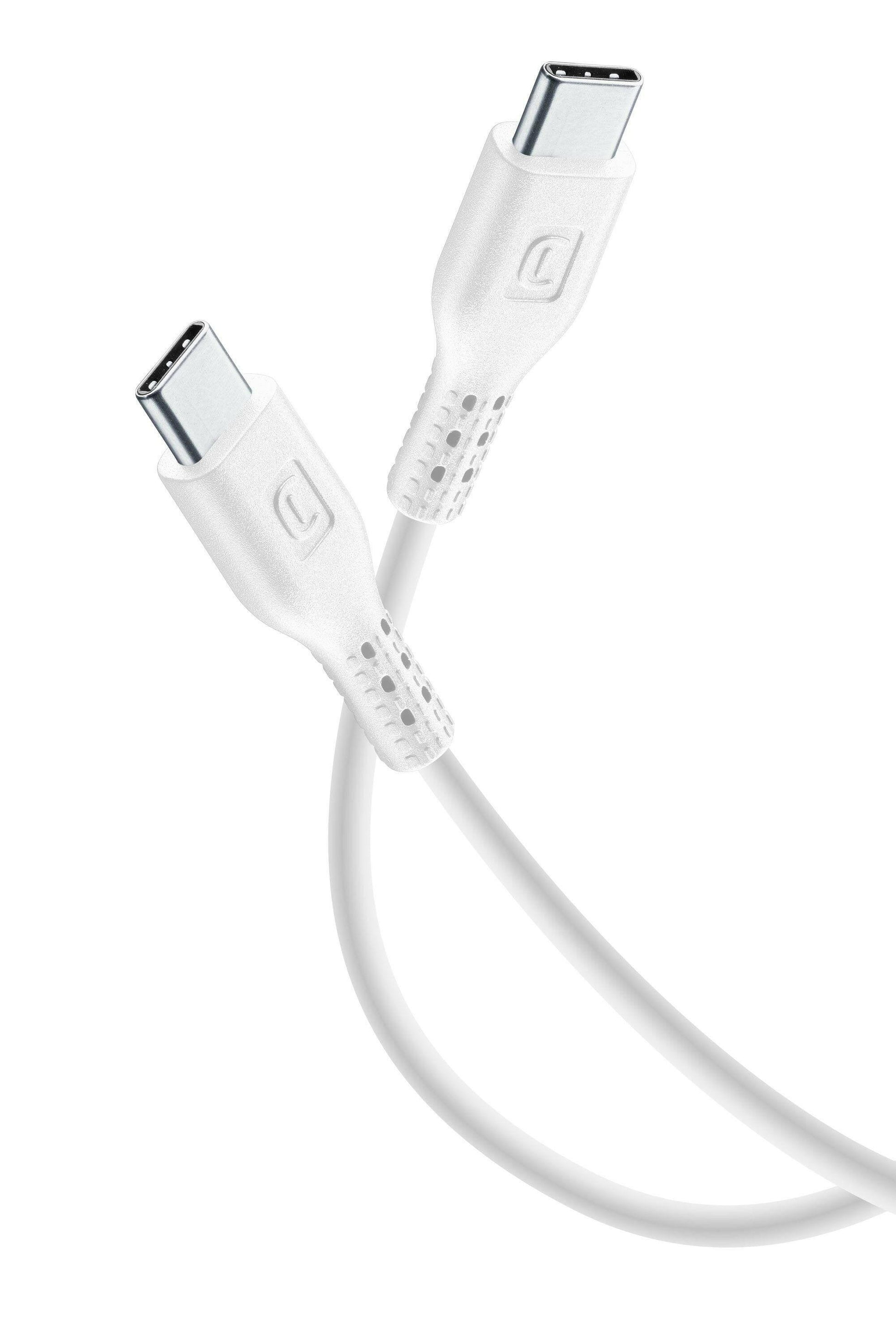 CellularLine USB-C auf USB-C Kabel 0,6m Weiß (60175) - USB C.