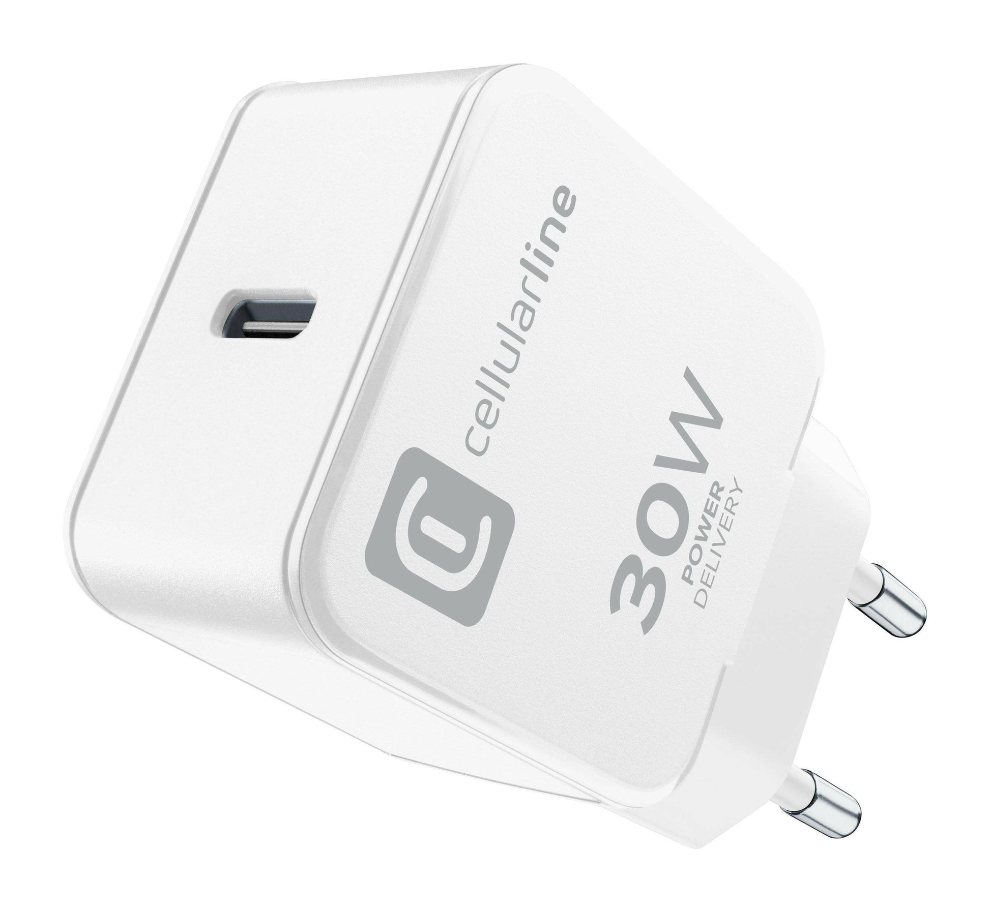 Cellularline USB-C 30W Fast Charge Ladegerät für Google.