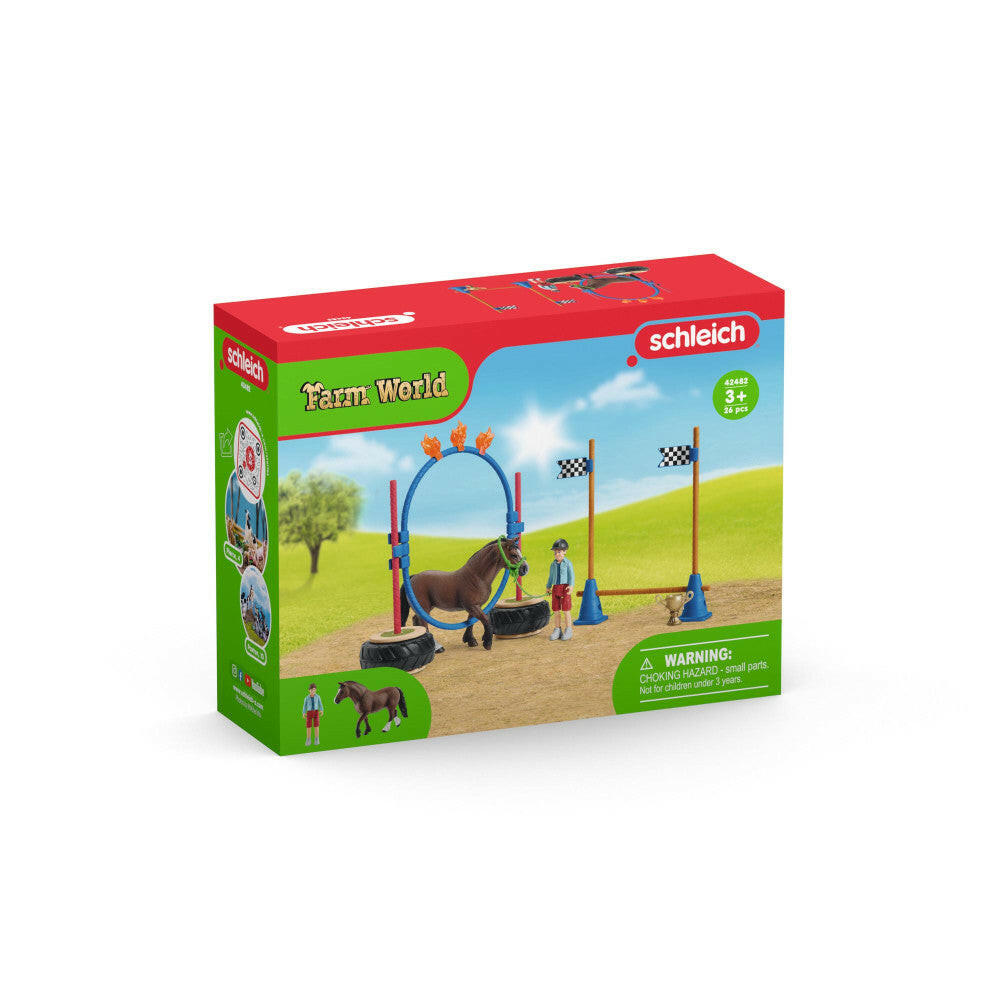 Schleich 42482 Pony Agility Rennen für Kinder ab 3+ Jahren.