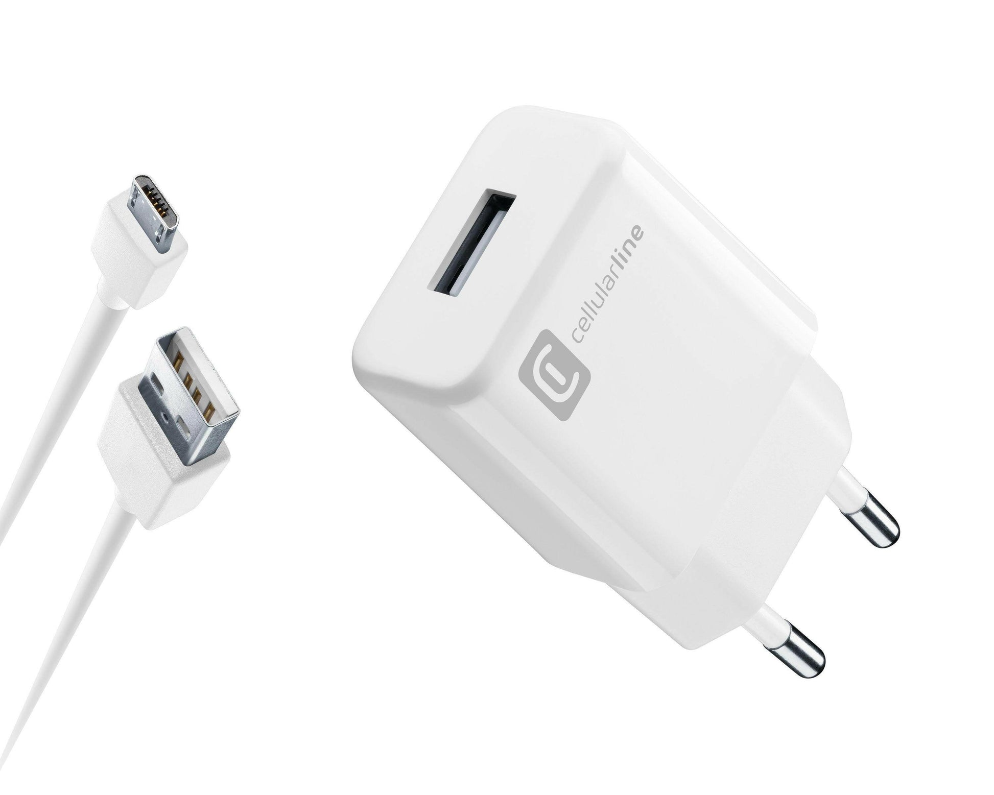 Cellularline Charger Kit 2A - Micro USB - Smartphone - White.