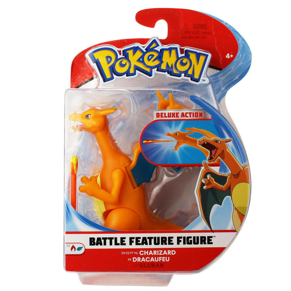 Pokémon Charizard Figur 12cm - Action, 95132 | Pikachu 30cm.