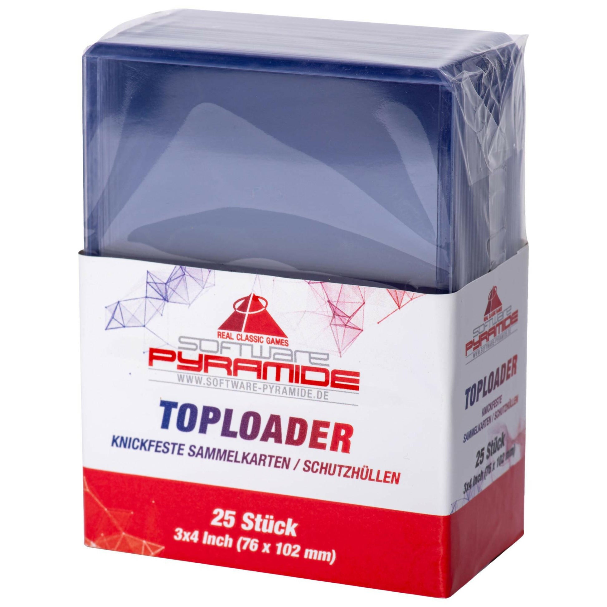 Software Pyramide Toploader Hüllen 25er Pack - 7,6 x 10,2 cm.