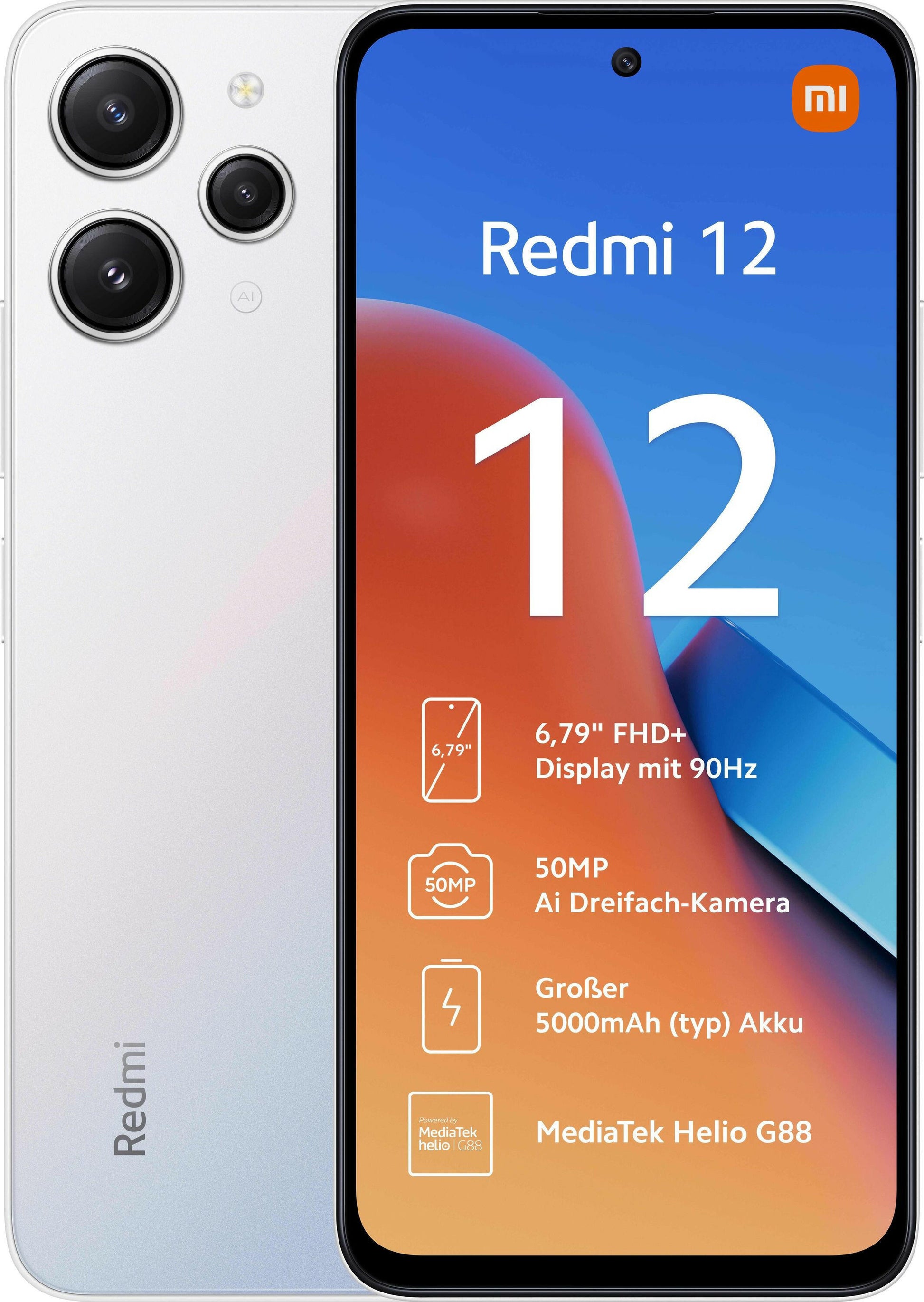 Xiaomi Redmi 12 128GB 6,79" FHD+ Smartphone, 4GB RAM, 50MP.