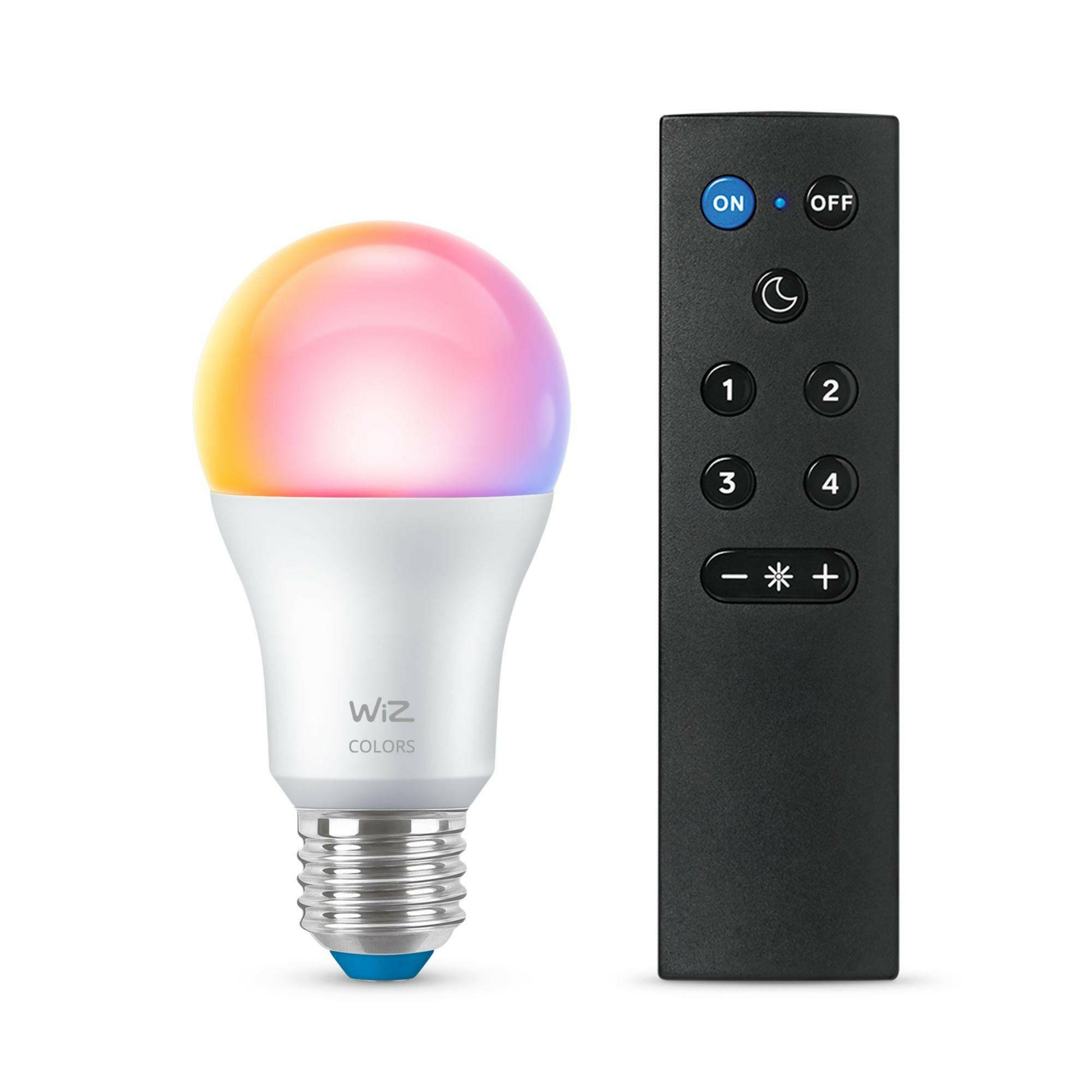 WiZ E27 LED Lampe, dimmbar, 60W, RGB, smarte Steuerung.