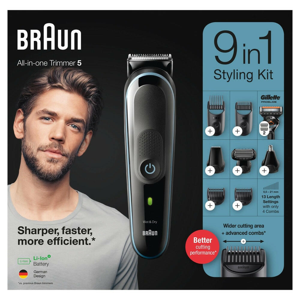 Braun MGK5380 9-in-1 Barttrimmer & Haarschneider für Herren.