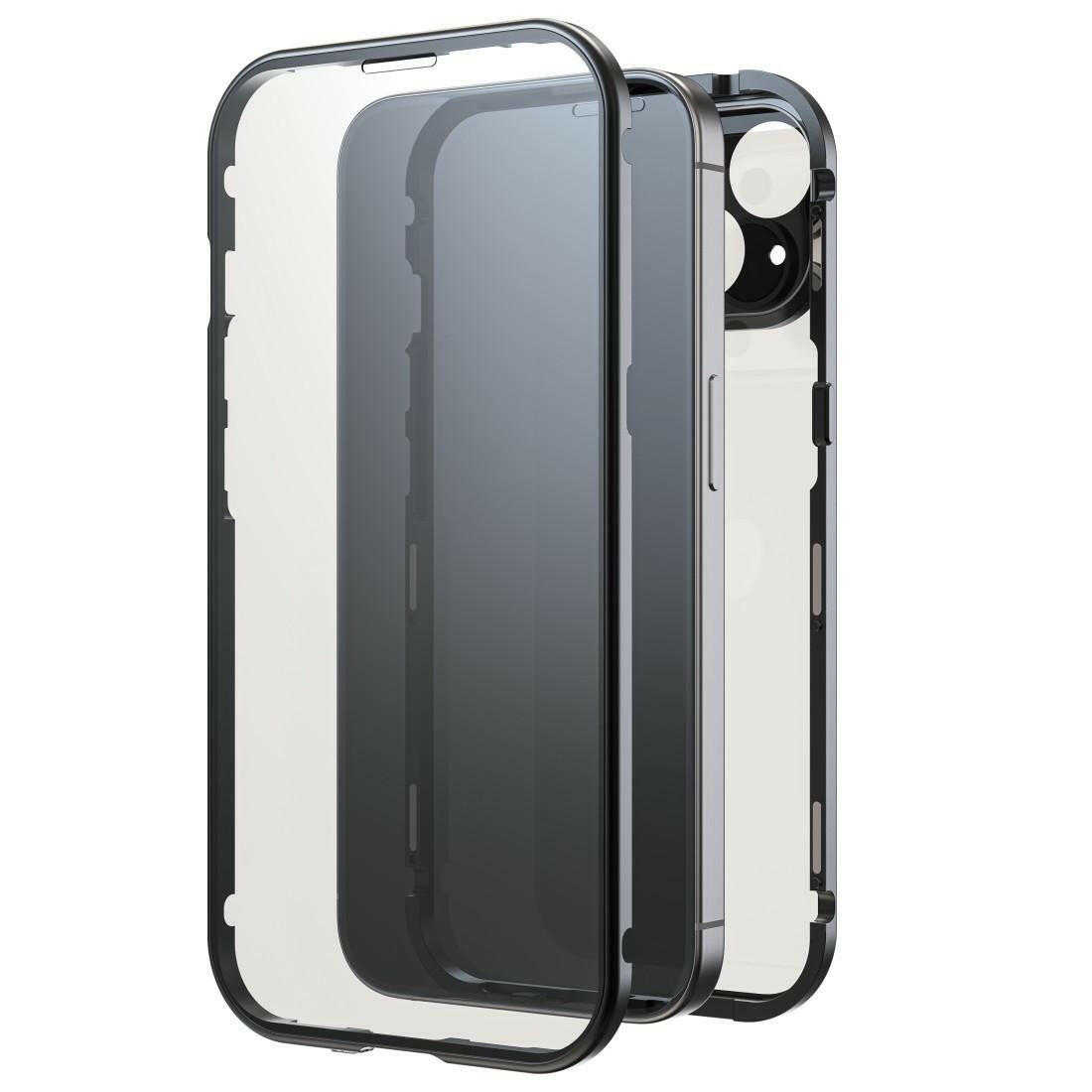 Black Rock iPhone 15 Hülle 360° Rundumschutz Schwarz.