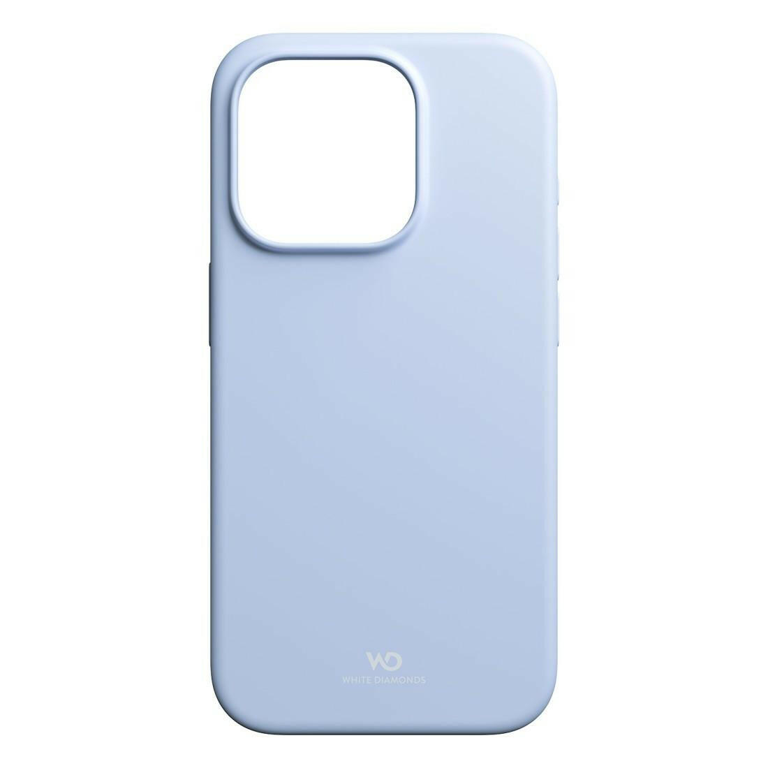 White Diamonds iPhone 15 Pro Cover Hellblau MagSafe Silikon.