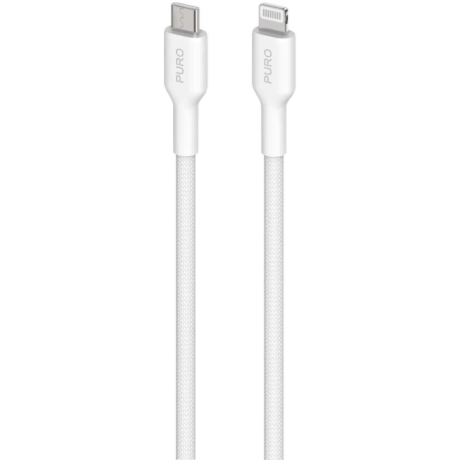 SBS USB-C to Lightning Kabel 1,2m Weiß - Daten-Sync.