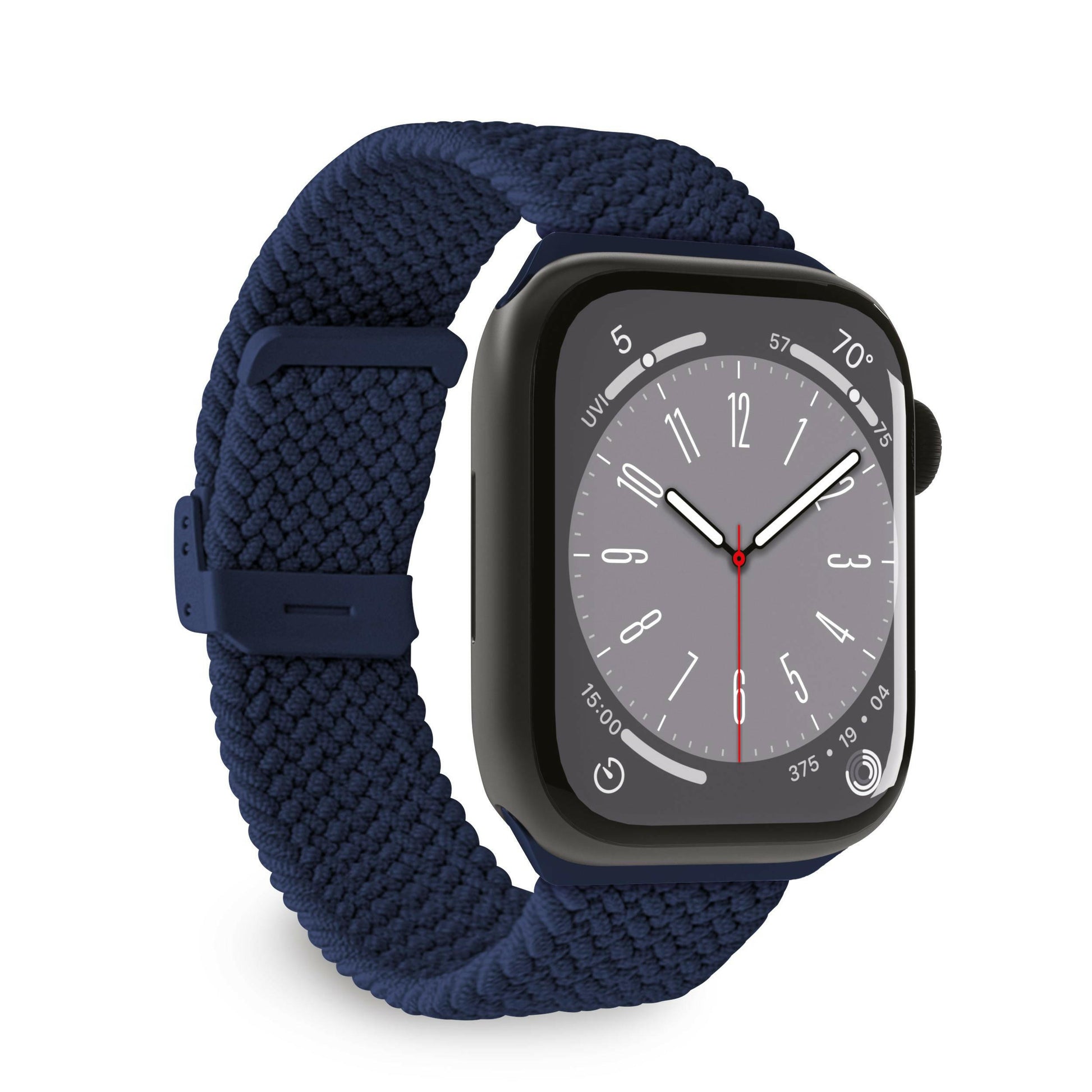 SBS Loop Armband Apple Watch 42/44/45/49mm Blau Clip Nylon.