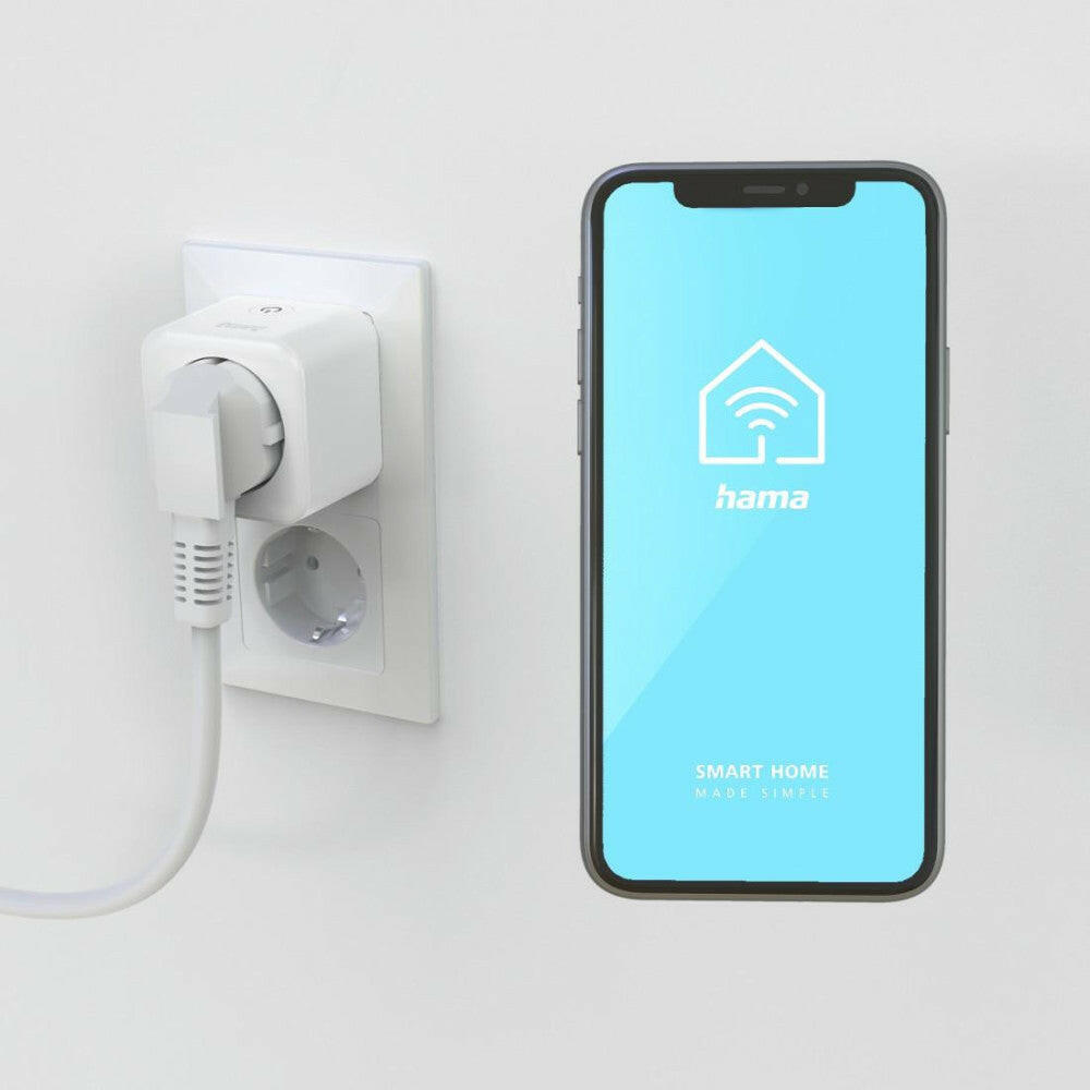 Hama Smarte WLAN-Steckdose, 3680W, Matter, App.