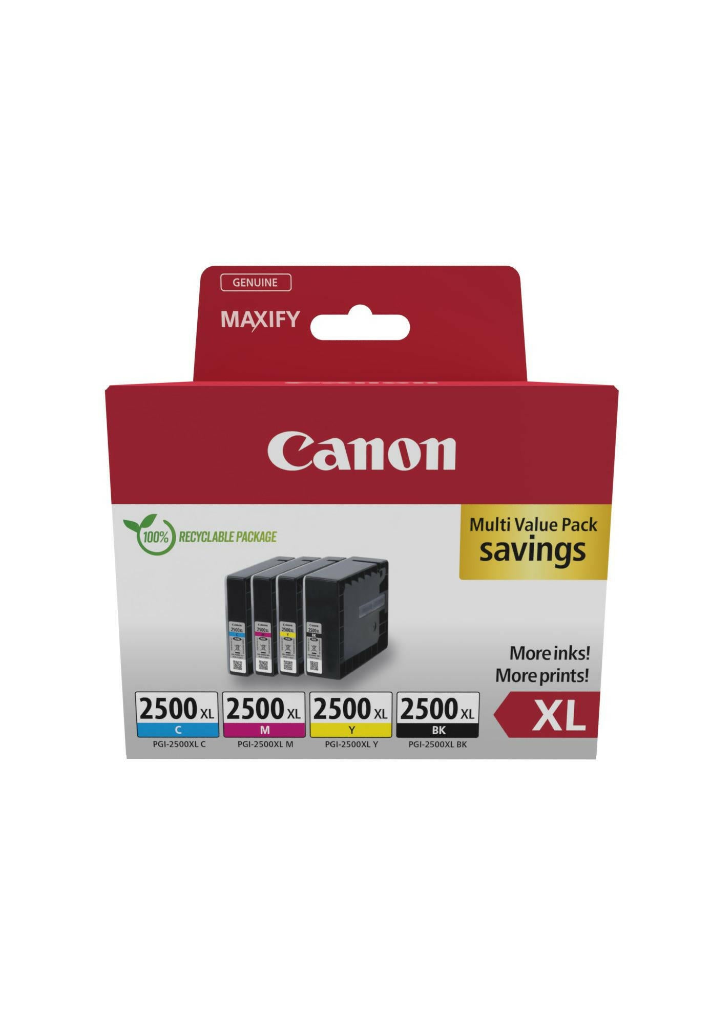 Canon PGI-2500XL BK/C/M/Y Tintenpatronen Multipack.
