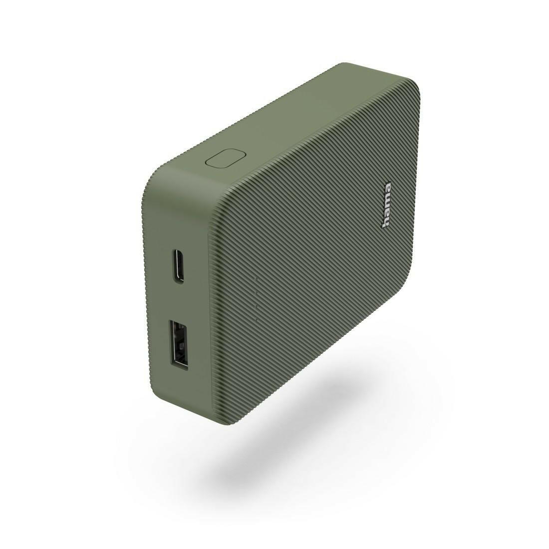 Hama Powerbank Colour 10 10000mAh - Grün - USB-C, USB-A.