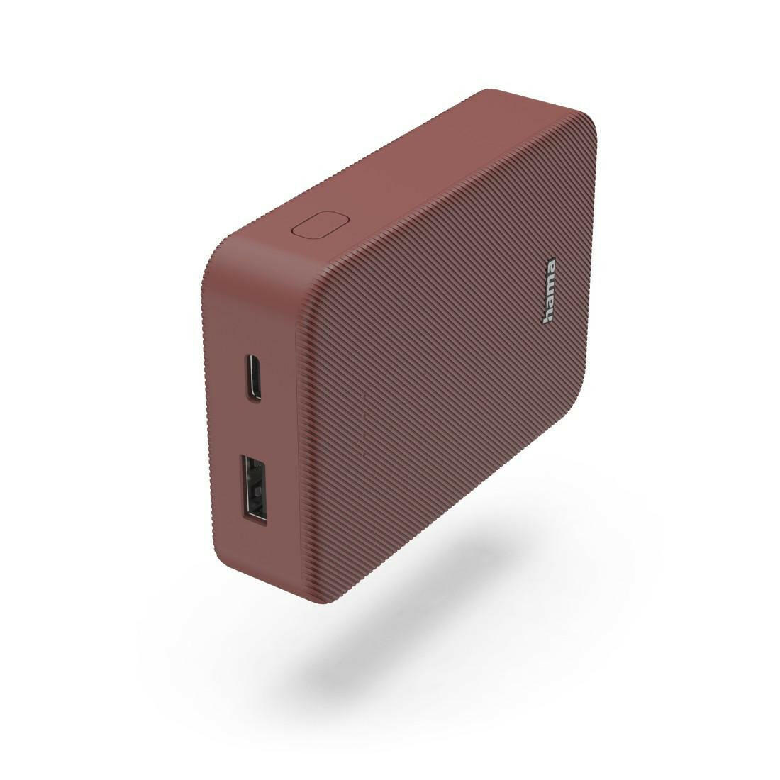 Hama Powerbank Colour 10 10000mAh Rot USB-C/A - Mobil Laden.