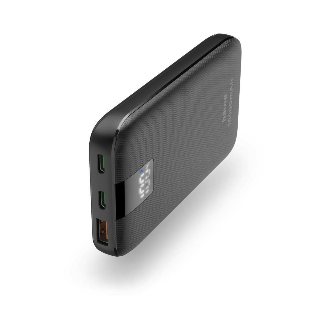 Hama PD 10 Powerbank 10000mAh USB-C Schnellladen Anthrazit.