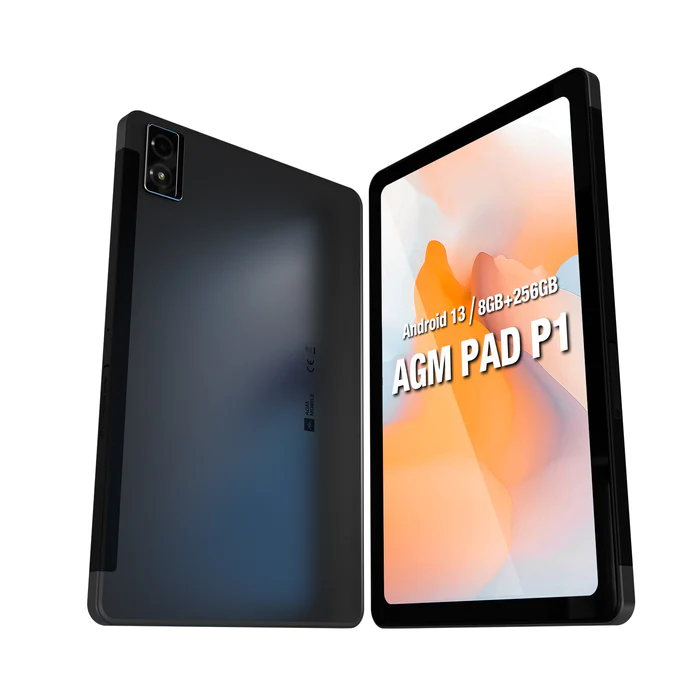 BigBuy Tech Tablet P1, Schwarz, 8 GB RAM, 256 GB, IP68.